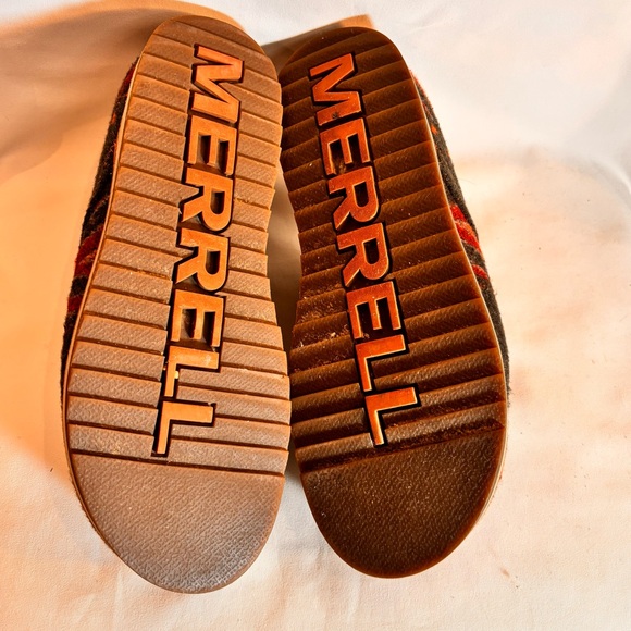 MERRELL Sz 8 Juno Wool Slip-On Sherpa Lined Clogs Colourful Pattern Round Toe - Picture 7 of 8